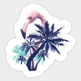 Summer Flamingo Sticker